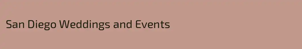 San Diego Weddings and Events